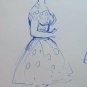 Drawing on Basket Sketch Figure Woman Opera Painter G.Pancaldi
