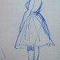 Drawing on Basket Sketch Figure Woman Opera Painter G.Pancaldi