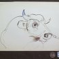 Cow Old Drawing Sketch Studio of Painter G.Pancaldi 1922-2014 P28.7