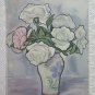 Antique Painting Floral Signed & Dated 1950 Watercolour on paper a Blossom