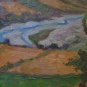 Antique Painting Style Impressionist Oil on board Landscape in Summer P8