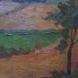 Antique Painting Style Impressionist Oil on board Landscape in Summer P8