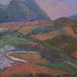 Antique Painting Style Impressionist Oil on board Landscape in Summer P8