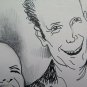 Old Drawing Portraits Uomini that They Laugh Pen on Basket Artist Pancaldi P28.8