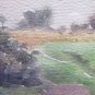 Painting Original Landscape Sketch of Painter Gaetano Pancaldi Modena P28.4