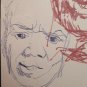 Two Drawings Sketch Sketching Studio Portraits Faces Human Faces on Basket P28.8