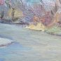 Painting Antique Oil Landscape River Signed with Certificate Original p11