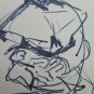 Old Drawing on Basket Portrait Male Sketch Sketching Studio Painter P28.8