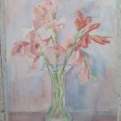 13x18 1/2in Painting Signed Vintage Floral Opera Art of Painter G.Pancaldi P14