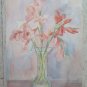13x18 1/2in Painting Signed Vintage Floral Opera Art of Painter G.Pancaldi P14
