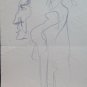 Studio for Faces Human Sketch Vintage the Painter G.Pancaldi Modena