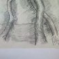 Drawing Pencil on paper Signed and Dated 1976 Vintage Trees Cut G38