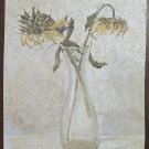 Painting Floral Painting to Watercolour Signed Blossom Sunflowers Vintage P31