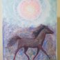 Modern Painting Anni '80 Portrait Feminine Xenon Mirror Technical Mixed