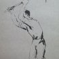 Old Sketch Theme Occupational of Painter Communist Pancaldi 7 1/8x10 3/16in