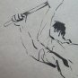 Old Sketch Theme Occupational of Painter Communist Pancaldi 7 1/8x10 3/16in