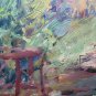 Painting Antique Painting Style Impressionist Oil Board Landscape Original p1