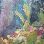 Painting Antique Painting Style Impressionist Oil Board Landscape Original p1