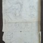 Drawing Antique Studio Face Human Pencil on Basket Years 40 Sketch Sketch P28.6