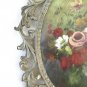 7 1/2x9 13/16in Frame Oval for Paintings Photo Vintage Metal Style Baroke GR11