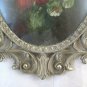7 1/2x9 13/16in Frame Oval for Paintings Photo Vintage Metal Style Baroke GR11