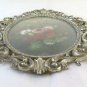 7 1/2x9 13/16in Frame Oval for Paintings Photo Vintage Metal Style Baroke GR11