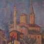 Painting Antique to Oil View Country Countryside Emilia Romagna Original p8