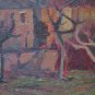 Painting Antique to Oil View Country Countryside Emilia Romagna Original p8