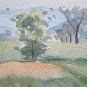 Painting Watercolour Landscape Signed Emilia Romagna Vintage 12 3/16x8 11/16in