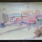 Painting Vintage Technical of Frost Landscape Winter Onirico 18 7/8x13in P14