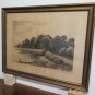 Antique Incision Signed Axel Holm Denmark Painting with Frame Coeval Engraving