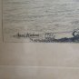 Antique Incision Signed Axel Holm Denmark Painting with Frame Coeval Engraving