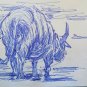 Old Sketch Studio Preparatory Drawing Animals Toro Author Pancaldi P28.5
