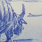 Old Sketch Studio Preparatory Drawing Animals Toro Author Pancaldi P28.5