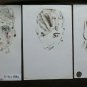 Three Painting Antique Portrait Male Watercolour Basket Sketch Sketching P28.8