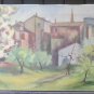 Painting Painting to Oil on Linen Landscape Countryside Widescreen Signed