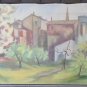 Painting Painting to Oil on Linen Landscape Countryside Widescreen Signed