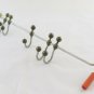 Towel Rack Coat Hangers Hooks Wall Vintage in Metal 15 11/16in CH15
