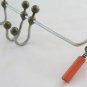 Towel Rack Coat Hangers Hooks Wall Vintage in Metal 15 11/16in CH15