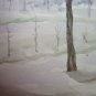 Antique Watercolour on Card Signed Landscape by Country with Trees Undress P28M