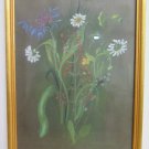 Antique Drawing a Pastel First Twentieth Century Theme Botanic Floral Blossom G4