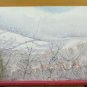 PAINTING VINTAGE LANDSCAPE WINTER PAINTED TO WATERCOLOR TECHNICAL FROST PS