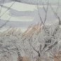 PAINTING VINTAGE LANDSCAPE WINTER PAINTED TO WATERCOLOR TECHNICAL FROST PS