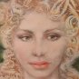 Portrait Feminine Pop-Art Years 1980's Painting Painting a Technical Mixed P33.9