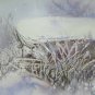 Painting Watercolour Painting with the Technical Frost Landscape Winter