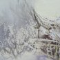 Painting Watercolour Painting with the Technical Frost Landscape Winter