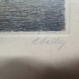 Antique Incision Engraving View City Denmark with Channel & Boats Vintage R116