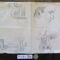 Drawing Vintage Pencil on Card Sketch Studio Preparatory Original P28.5