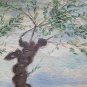 Small Painting Antique Oil on Linen Style Impressionist Landscape Campi P14