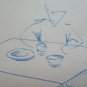 Old Drawing a Pen on Basket Sketch Studio Shapes and Animals Period